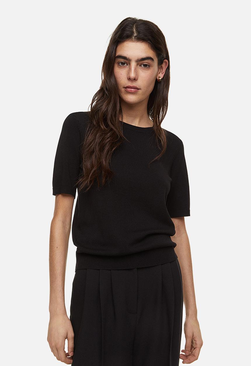 H&M - Fine-knit top - black
