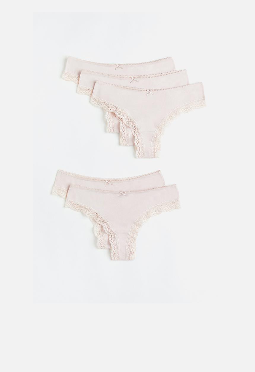 H&M - 5-pack brazilian briefs - light pink