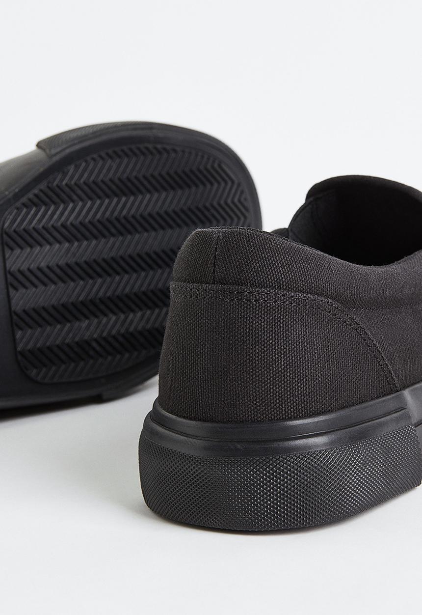 H&M - Slip-on cotton trainers - black