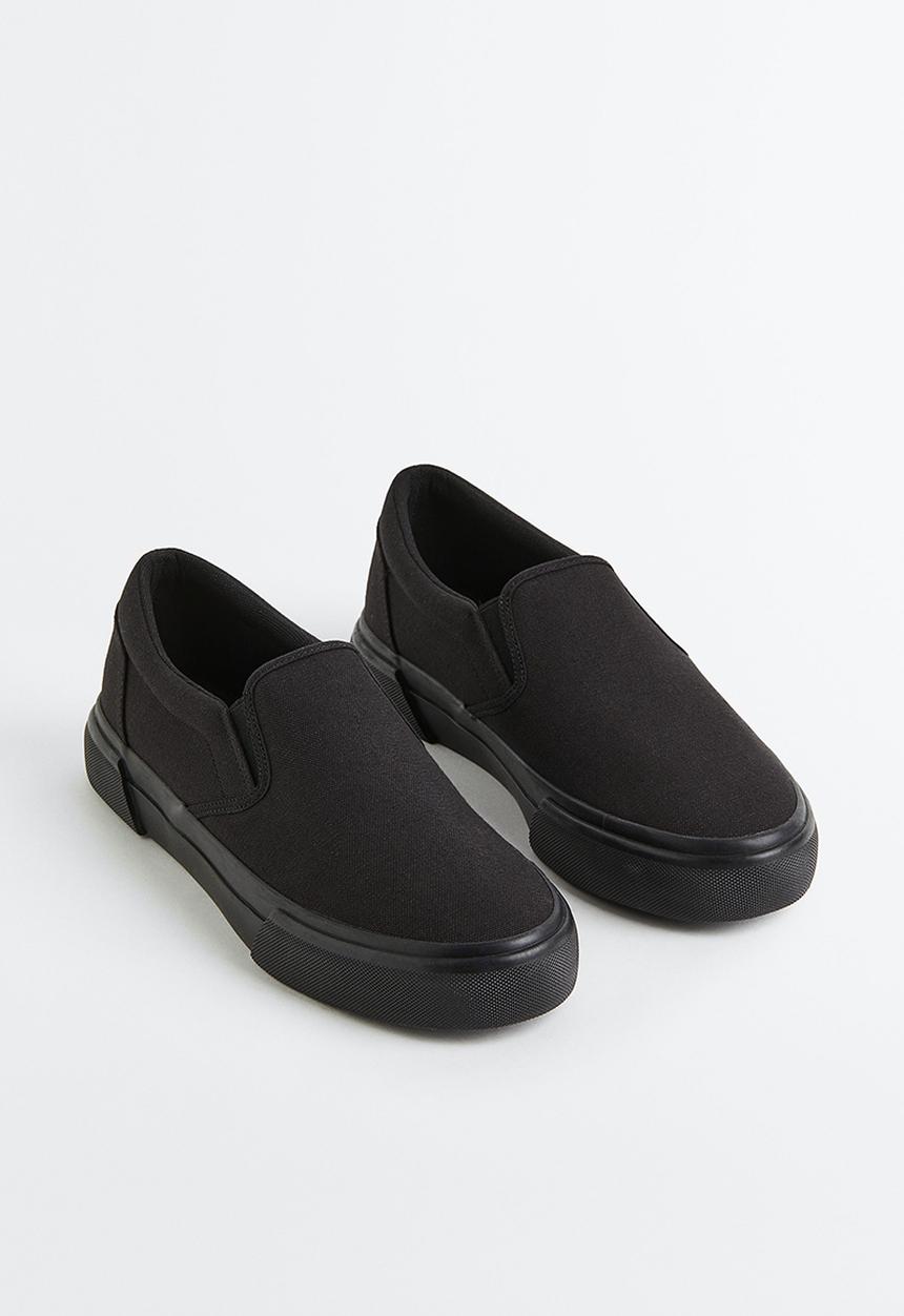 H&M - Slip-on cotton trainers - black