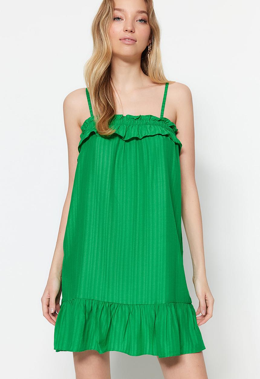 Trendyol - Mini strappy dress - green
