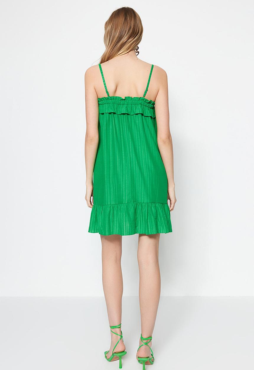 Trendyol - Mini strappy dress - green