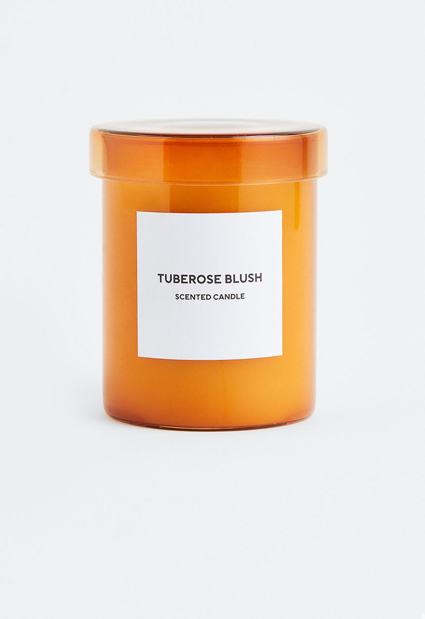 H&M - Scented candle in glass holder - orange/tuberose blush