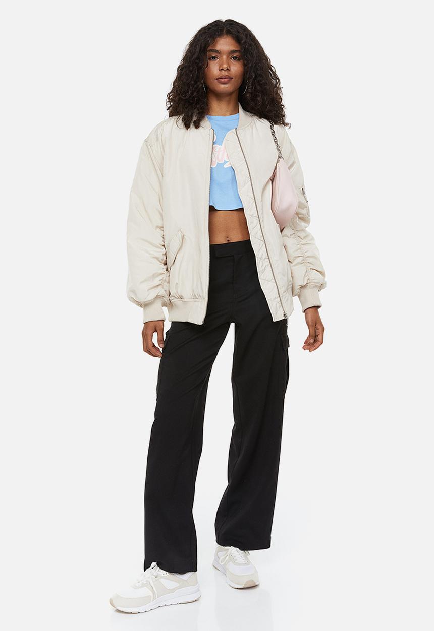 H&M - Cropped printed top - blue