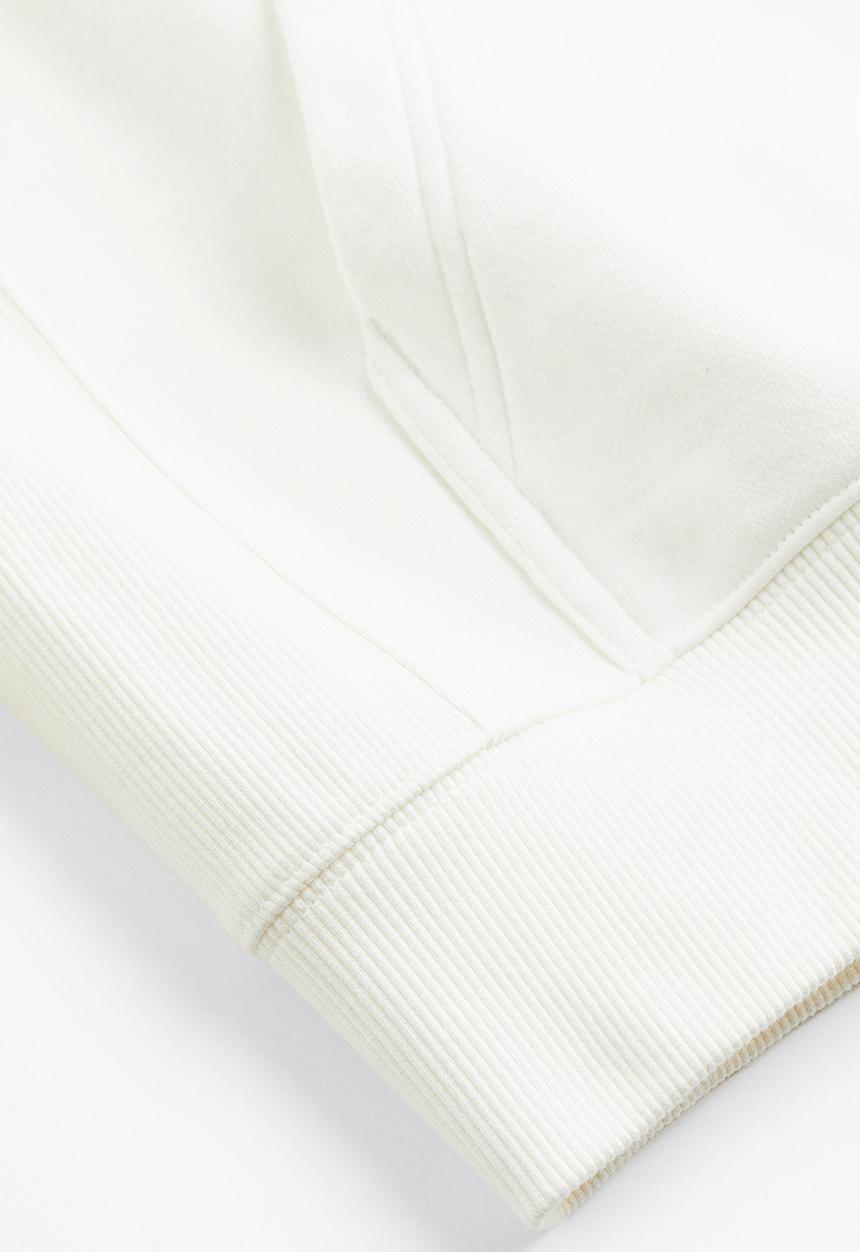 H&M - Oversized fit cotton hoodie - white