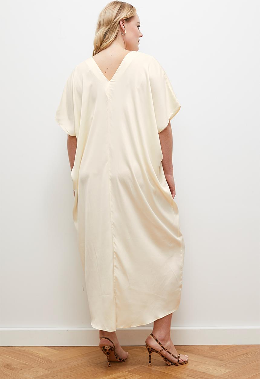 edit - Satin kaftan dress - shortbread