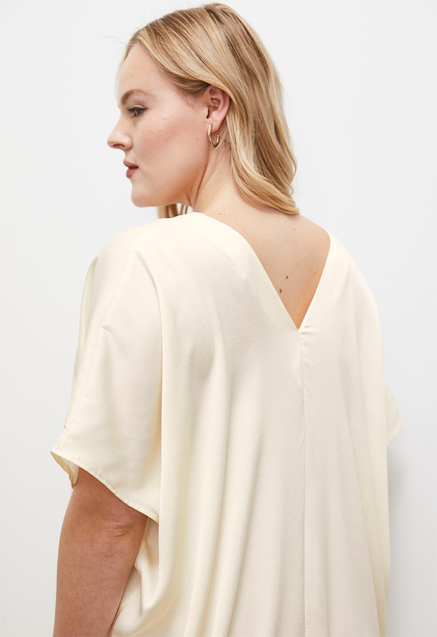 edit - Satin kaftan dress - shortbread