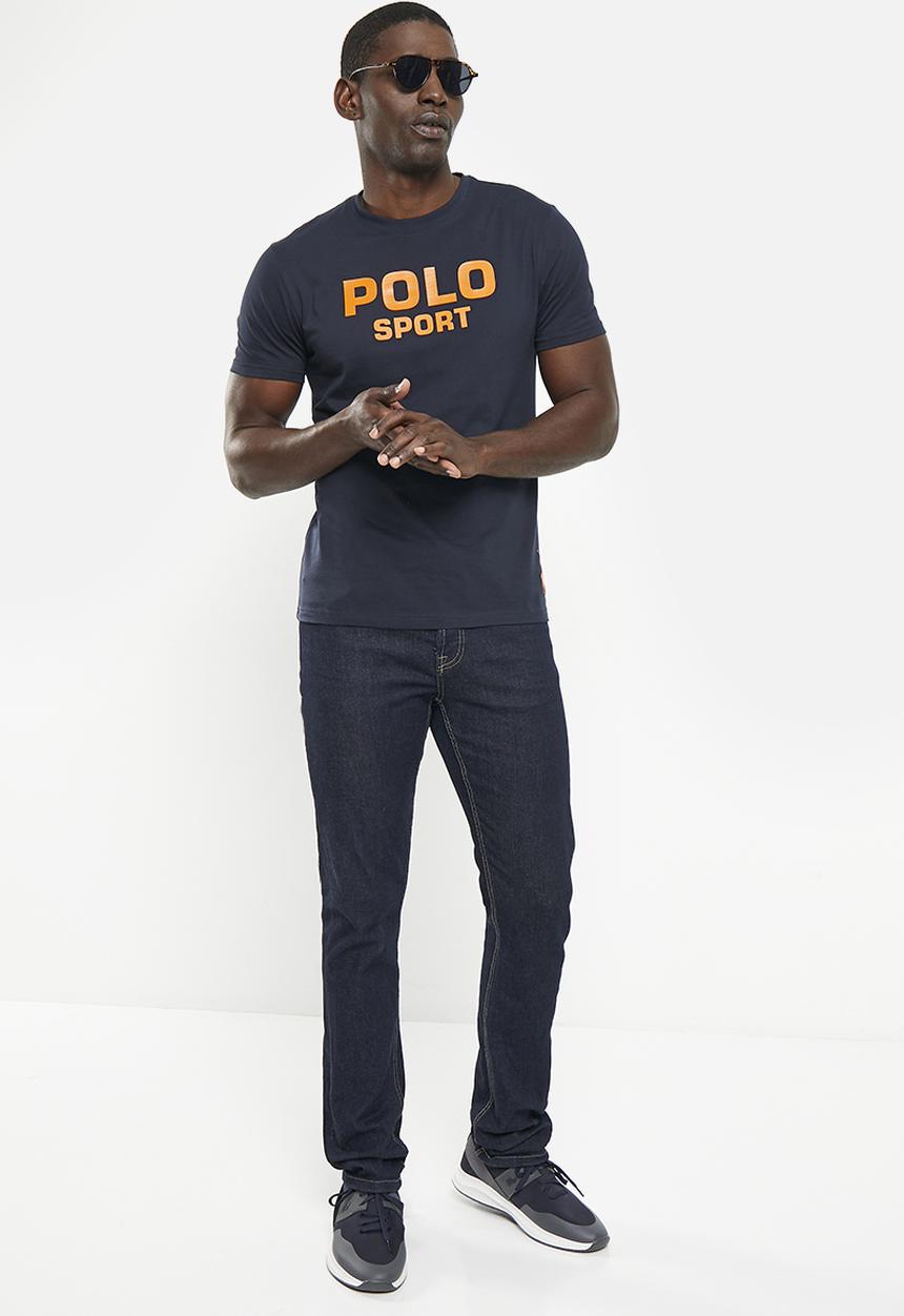 POLO - Men sport short sleeve logo tee - navy