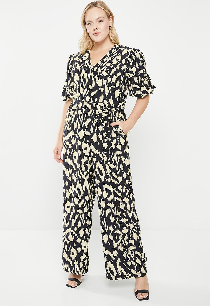 Me&B - Plus the jodie jumpsuit - neutral & black