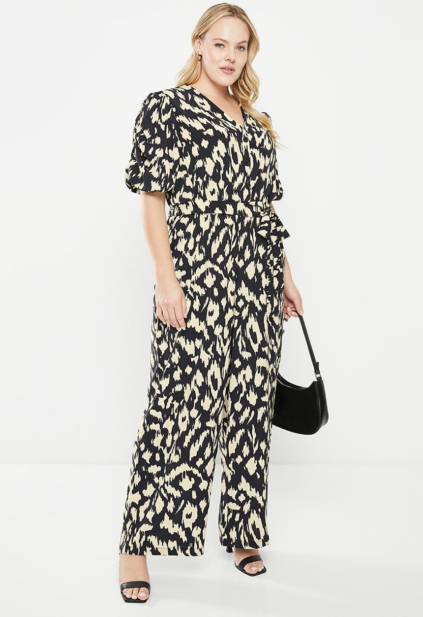 Me&B - Plus the jodie jumpsuit - neutral & black