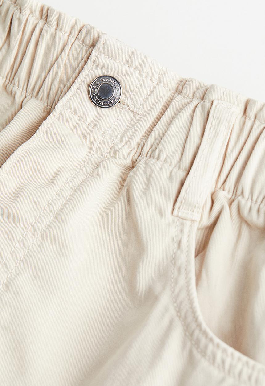 H&M - Shorts high waist - light beige