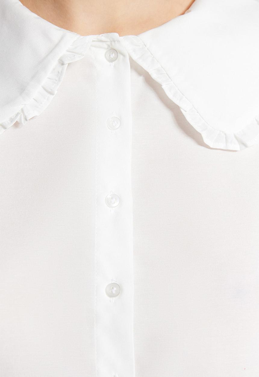 Trendyol - Peter pan collar shirt - ecru