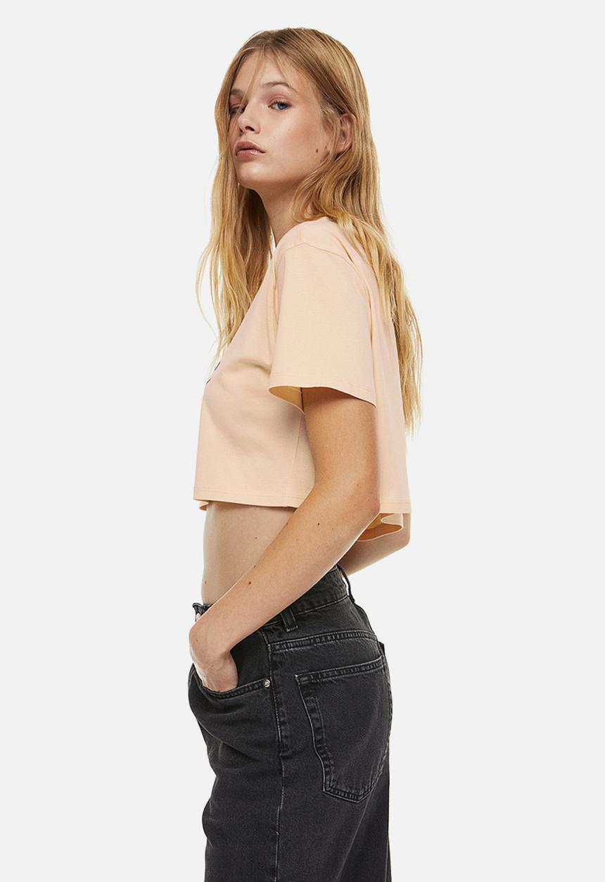 H&M - Cropped printed top - yellow