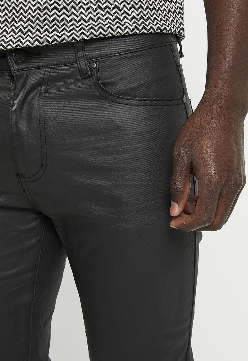 Valenta - Ricardo coated denim - black