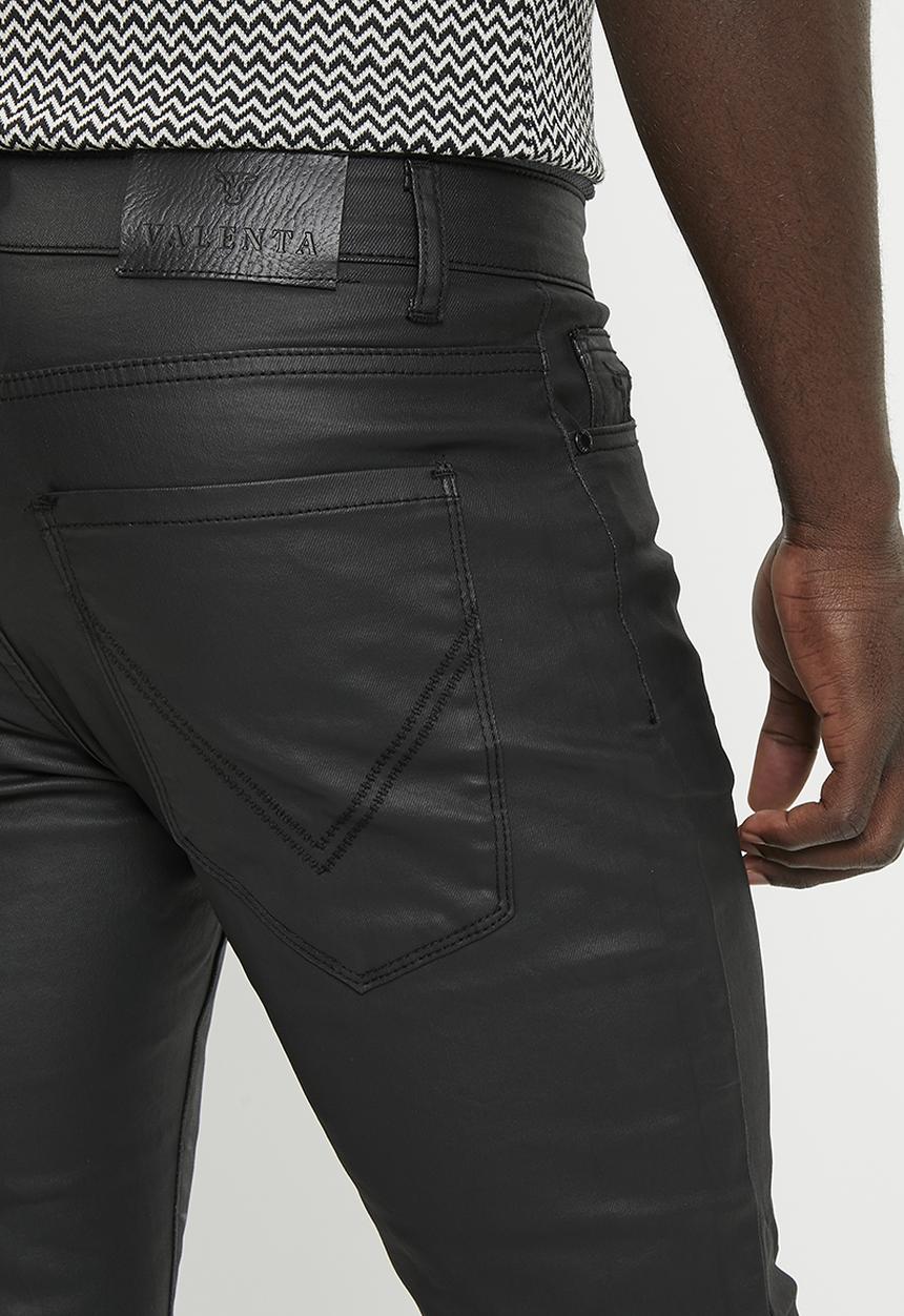 Valenta - Ricardo coated denim - black