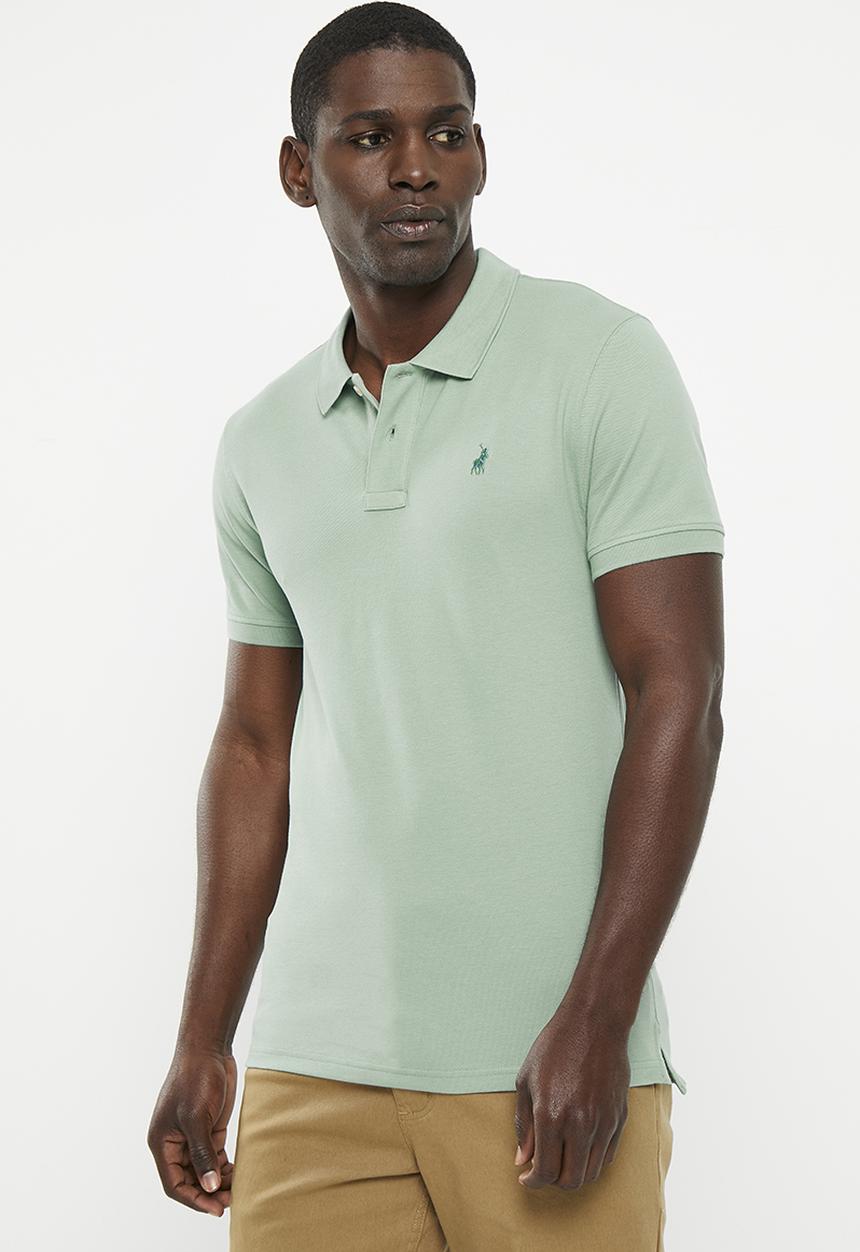 POLO - Mens classic pique short sleeve golfer - aqua