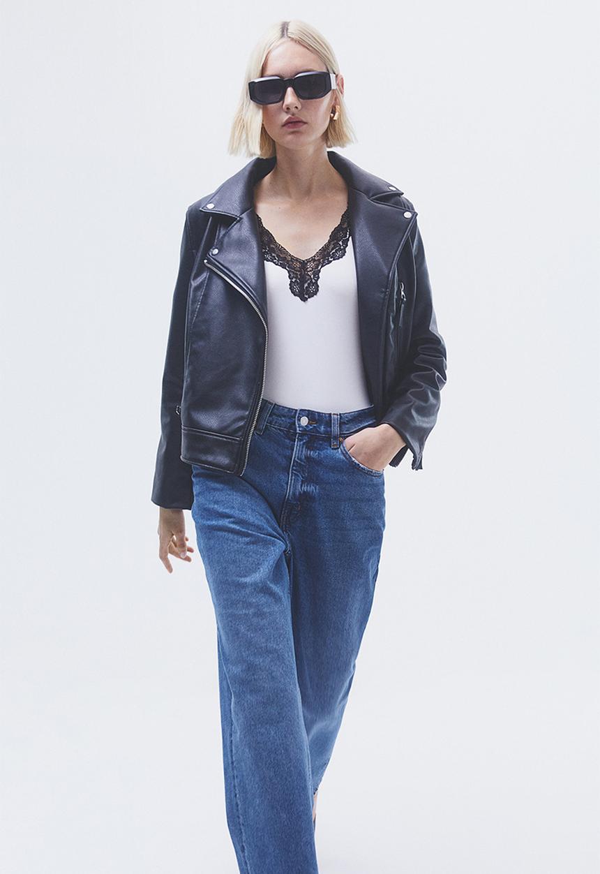 H&M - Lace-trimmed body - white