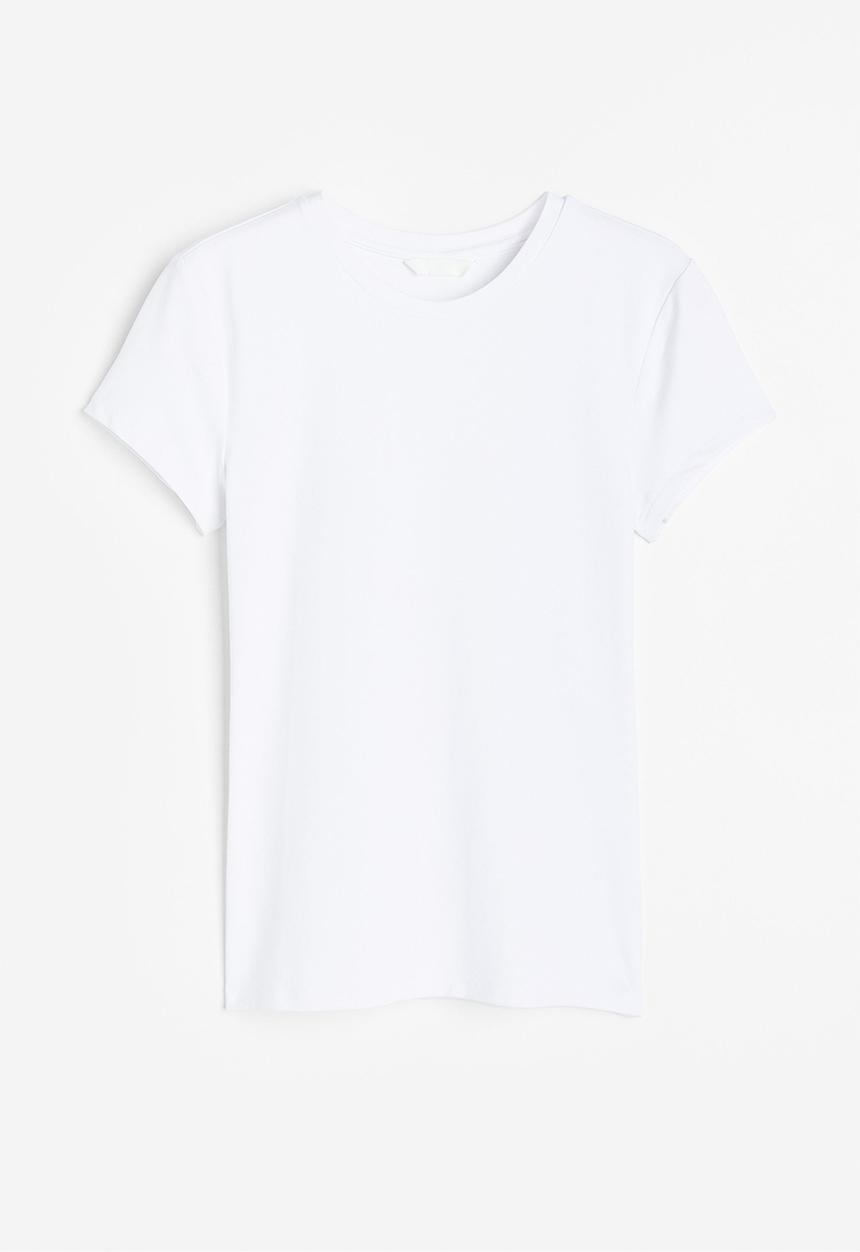H&M - Fitted microfibre T-shirt - white