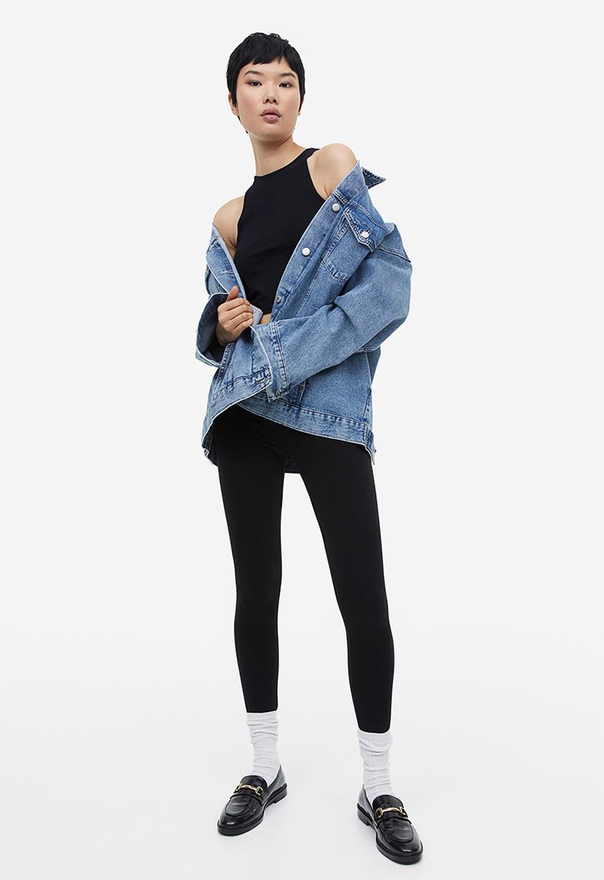 H&M - Cropped vest top - black