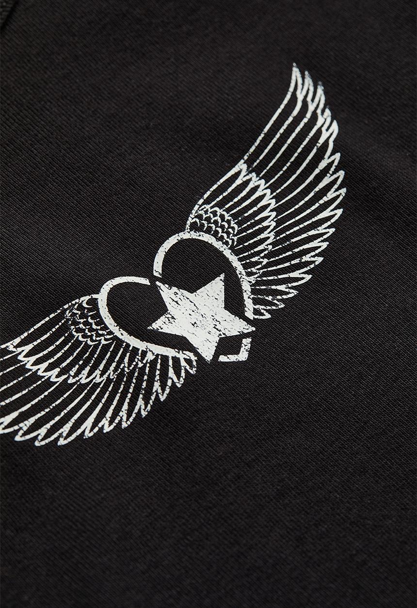H&M - Printed vest top - black/winged heart