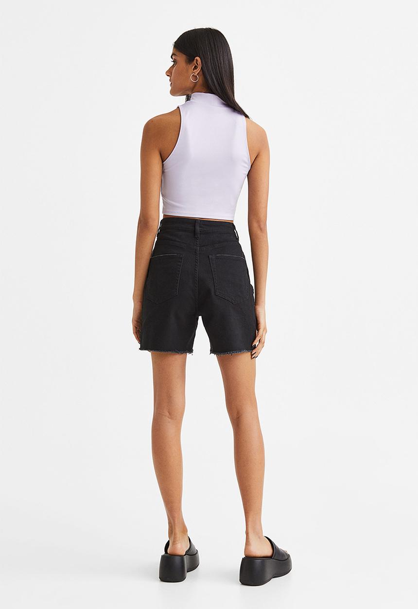 H&M - Printed jersey top - light purple/feeling alright