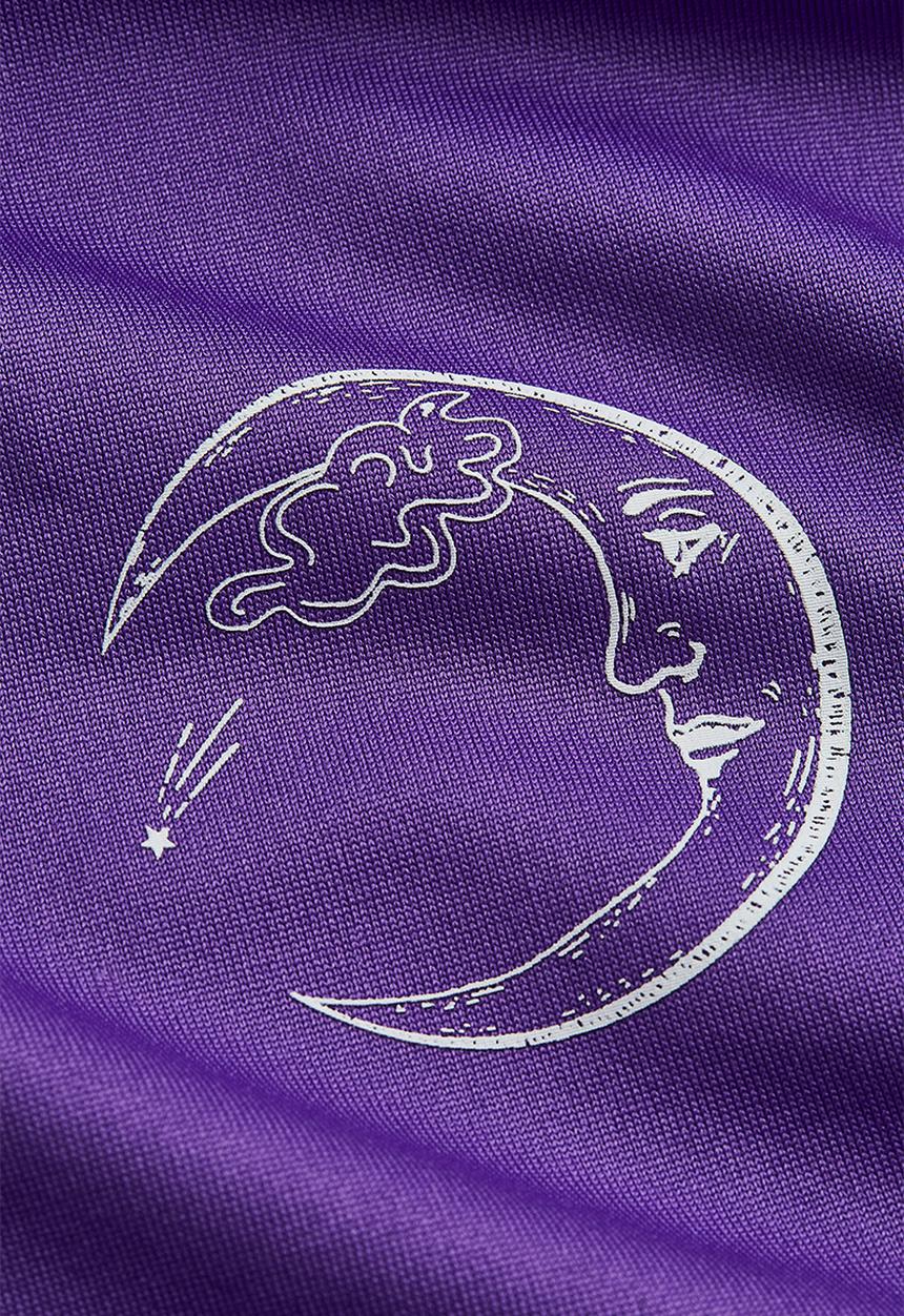 H&M - Printed jersey top - purple/moon
