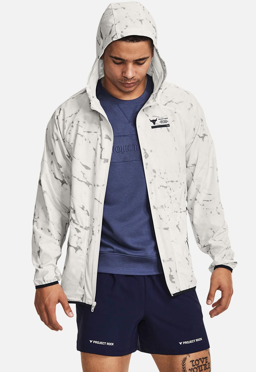 Under Armour - UA Project Rock PT unstoppable jacket - white clay & black
