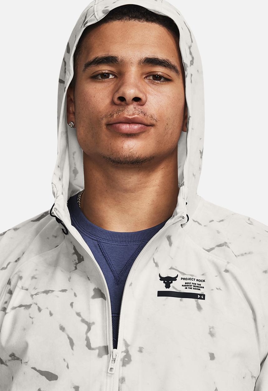 Under Armour - UA Project Rock PT unstoppable jacket - white clay & black