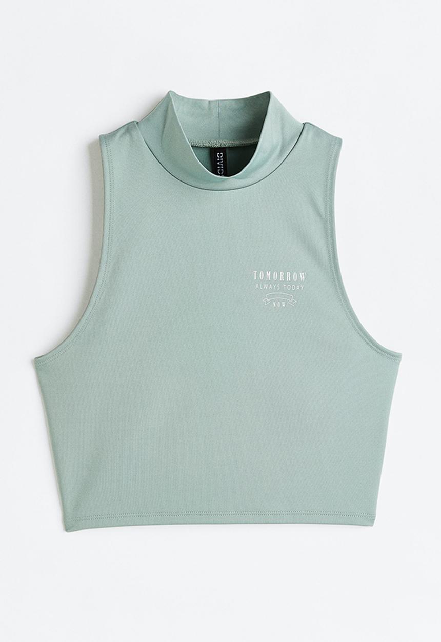 H&M - Printed jersey top - light green/tomorrow 