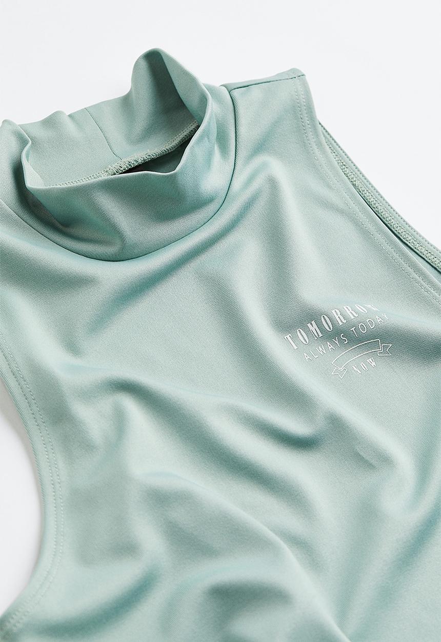H&M - Printed jersey top - light green/tomorrow 