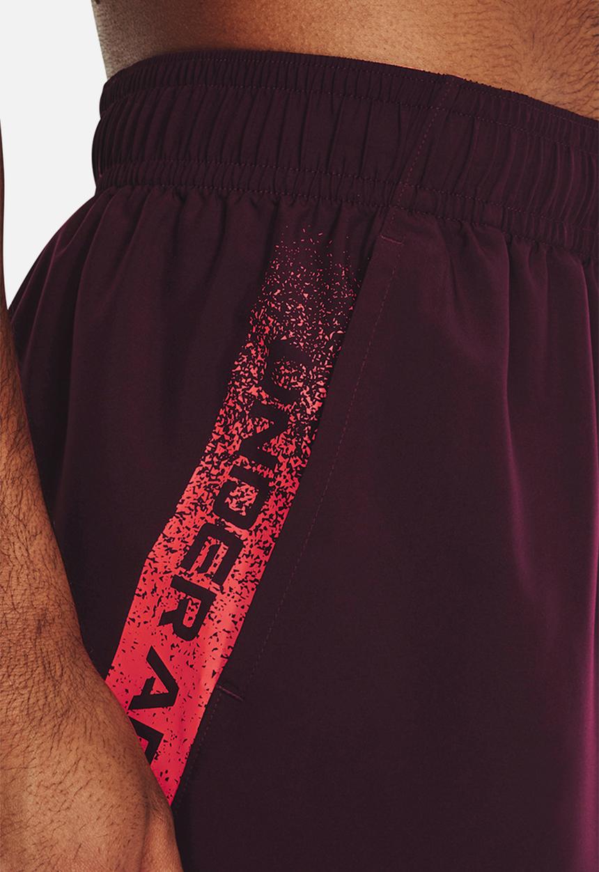 Under Armour - Ua woven graphic shorts - burgundy