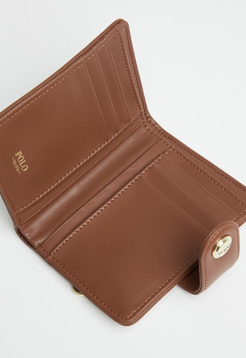 POLO - Tab purse - cream & brown