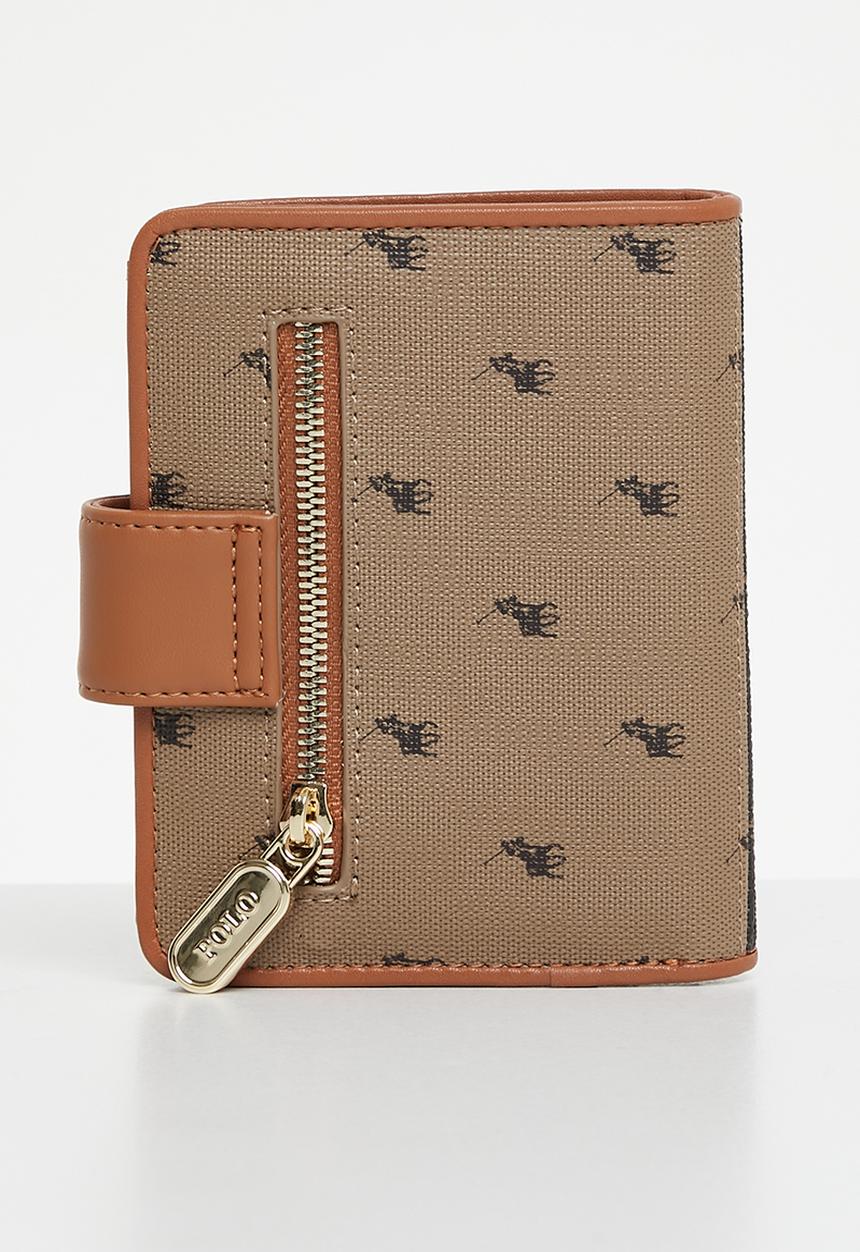 POLO - Tab purse - brown & black