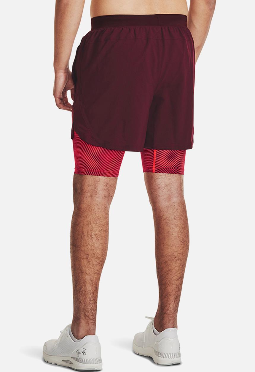 Under Armour - UA Launch 5'' 2-in-1 short - burgundy/red
