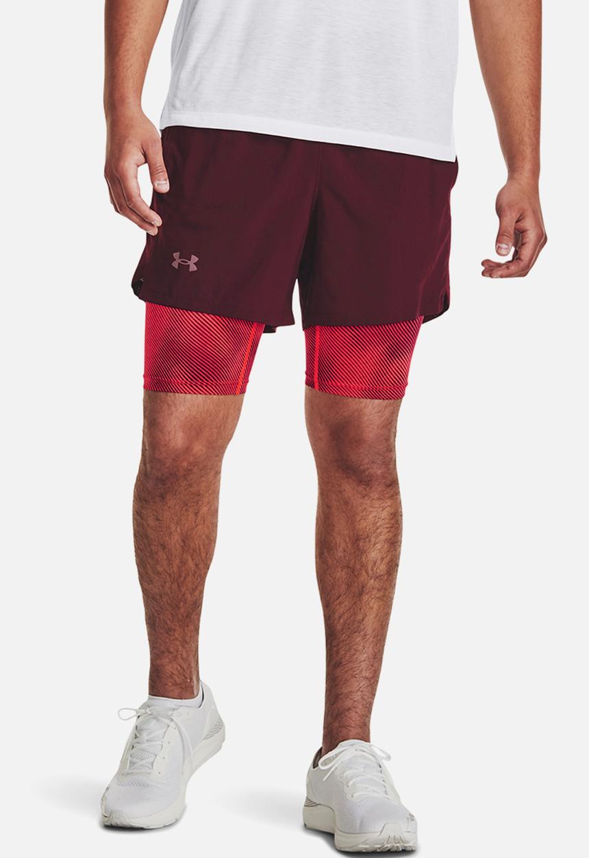 Under Armour - UA Launch 5'' 2-in-1 short - burgundy/red