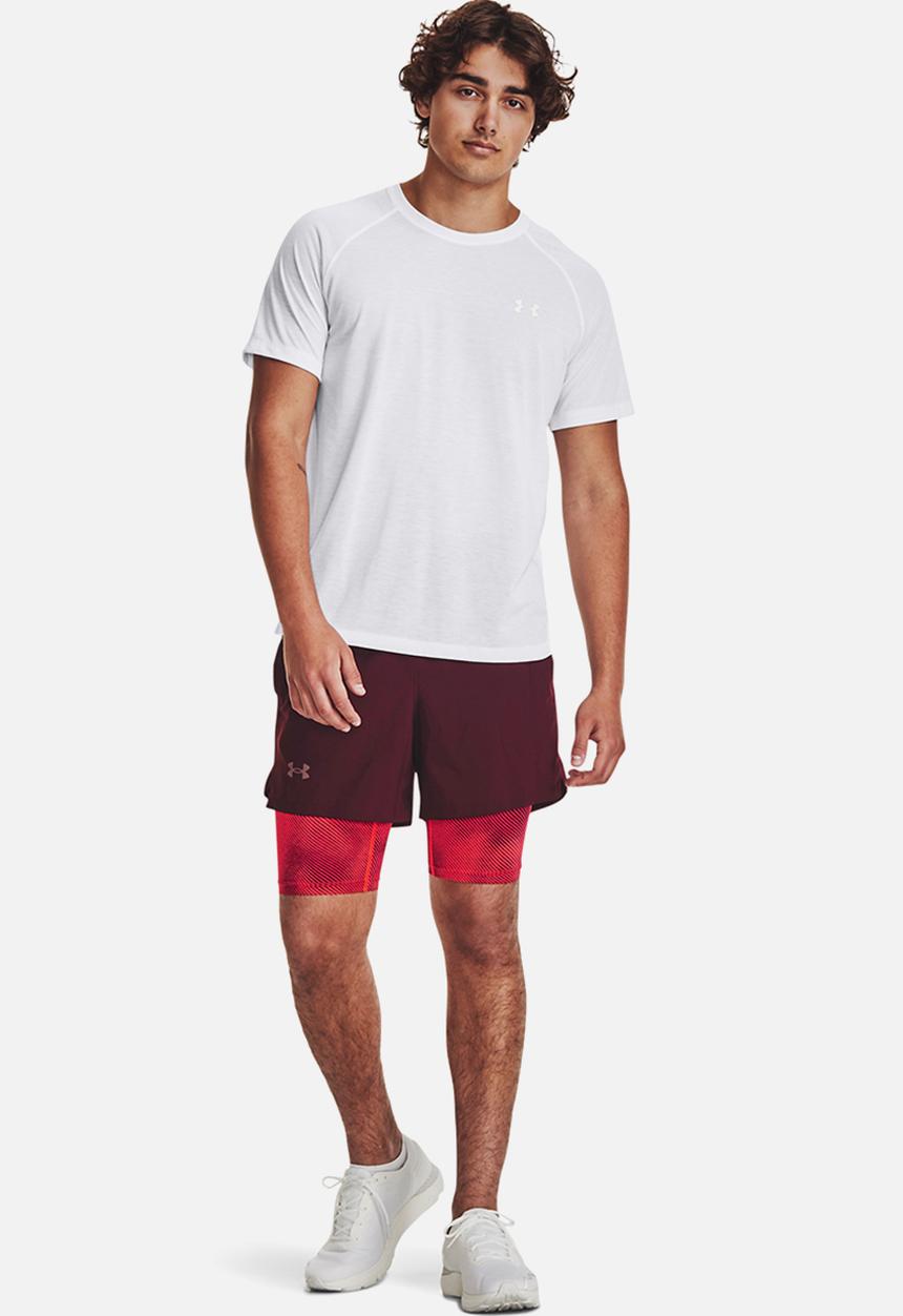 Under Armour - UA Launch 5'' 2-in-1 short - burgundy/red