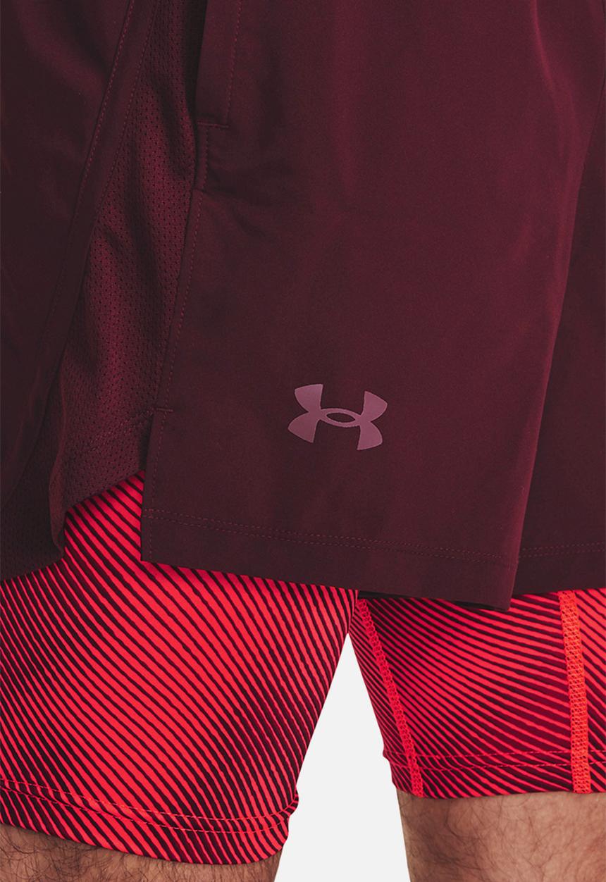 Under Armour - UA Launch 5'' 2-in-1 short - burgundy/red
