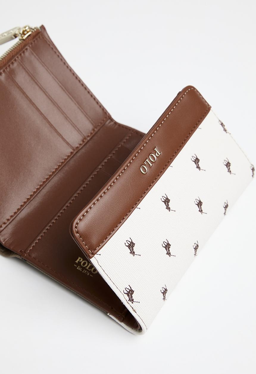 POLO - Compact purse - cream