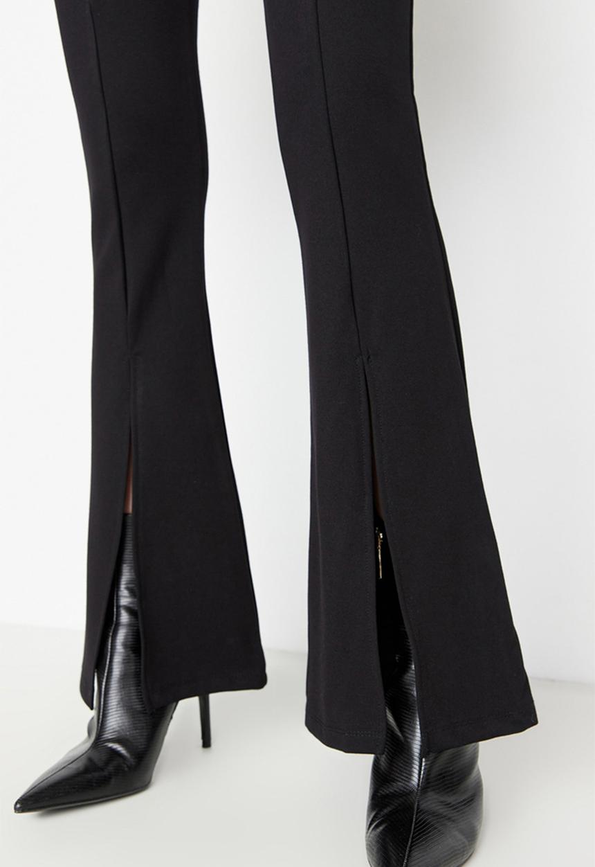 Trendyol - High rise flare pants - black