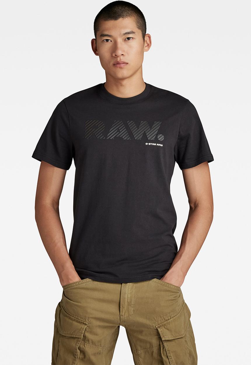 G-STAR - 3d raw. logo slim r t s\s - dark black