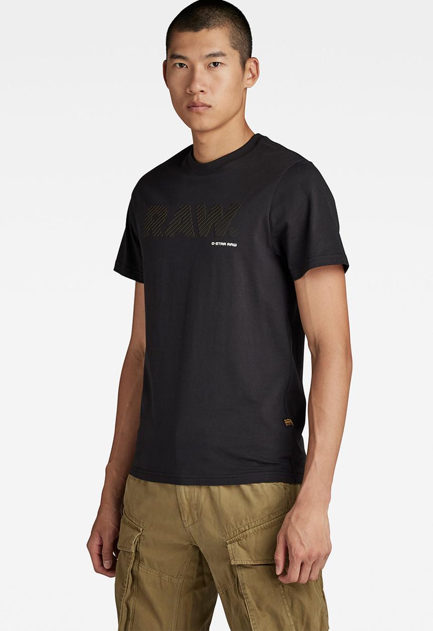 G-STAR - 3d raw. logo slim r t s\s - dark black
