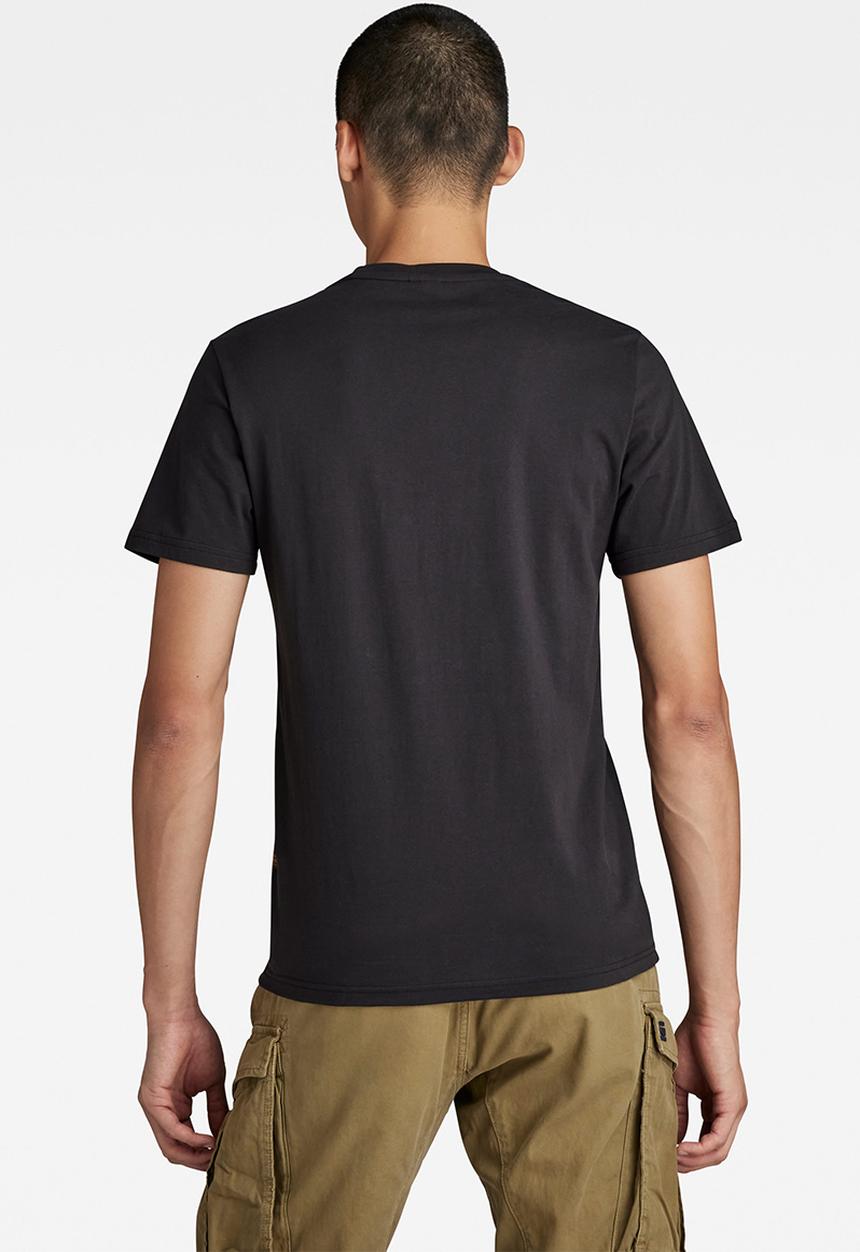 G-STAR - 3d raw. logo slim r t s\s - dark black