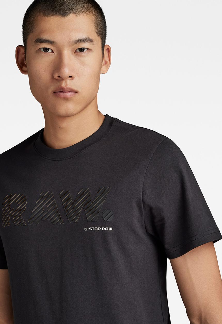 G-STAR - 3d raw. logo slim r t s\s - dark black