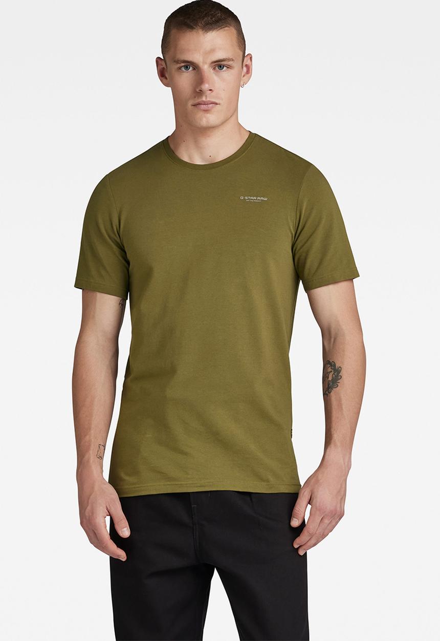 G-STAR - Slim base r t s\s compact stretch jersey o - dark olive