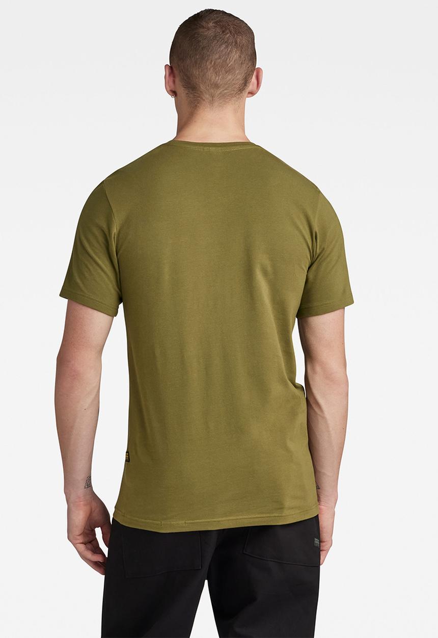 G-STAR - Slim base r t s\s compact stretch jersey o - dark olive