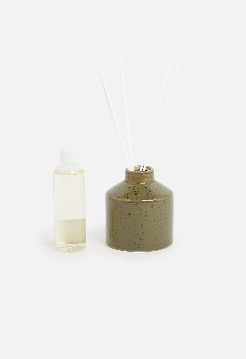 H&S - Ceramic vase diffuser - green / amber moss