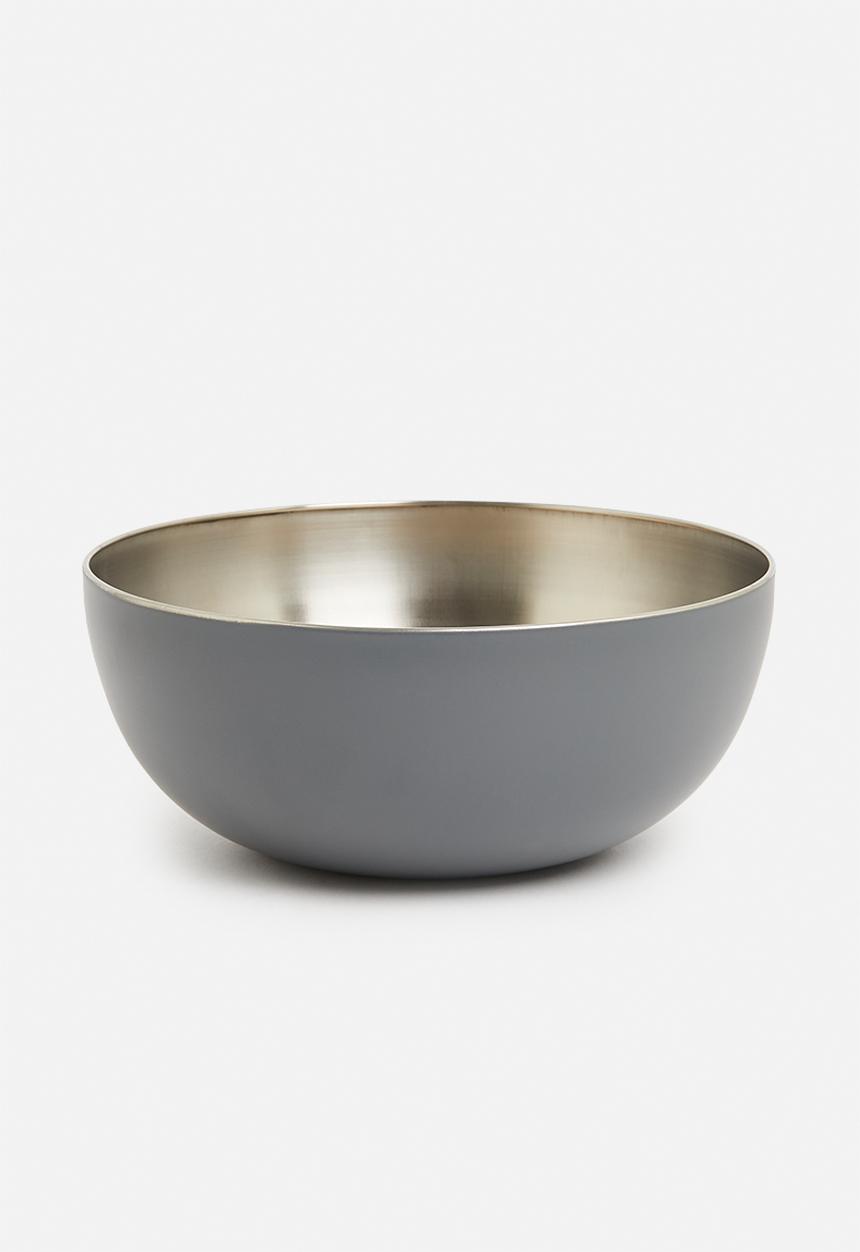 Excellent Houseware - Stainless steel bowl - charcoal