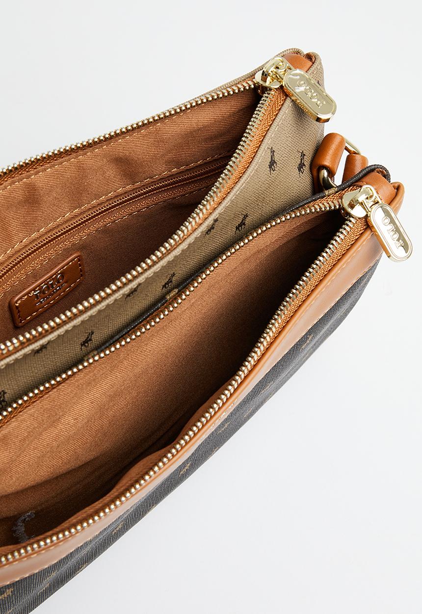 POLO - Double pocket sling - brown