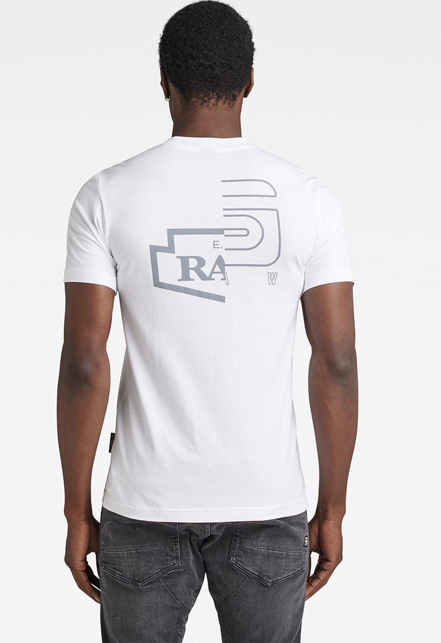 G-STAR - Multi gr slim r t compact jersey o - white