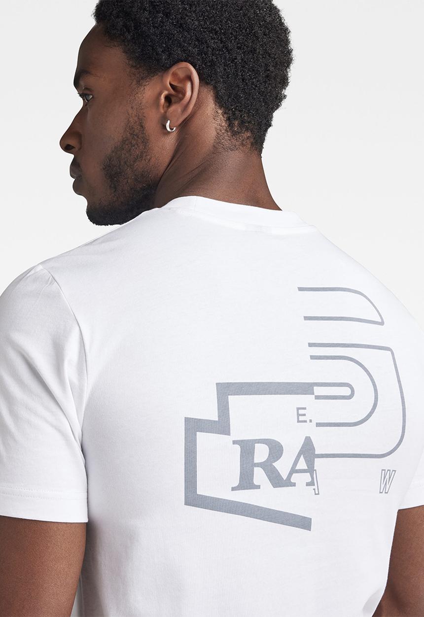 G-STAR - Multi gr slim r t compact jersey o - white